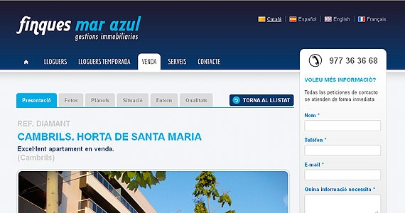 Finques Mar Azul. (Immobiliaria)